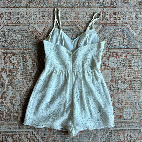BCBGeneration white eyelet romper. Super cute! - Picture 2 of 3